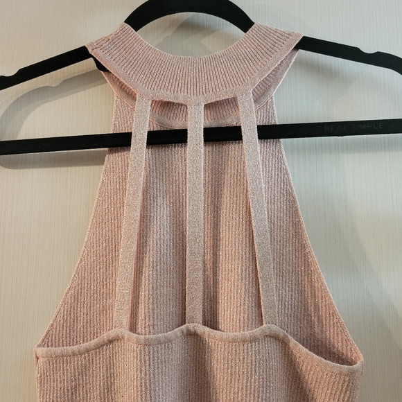 Suzy Shier Sparkly Pink Halter Top - Picture 5 of 10